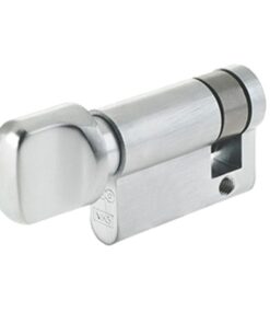 Zoo Hardware Vier Precision Euro Profile Single Body Cylinder Turn Only, Satin Chrome