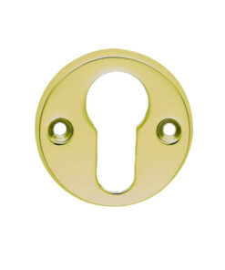 Classic Euro Profile Escutcheons, Polished Brass