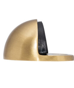 Oval Floor Mounted Door Stop, Satin Brass