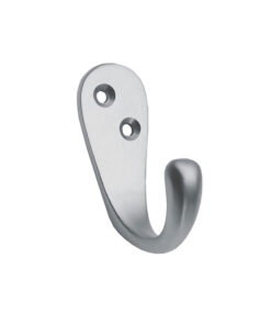 Victorian Single Robe Hook, Satin Chrome