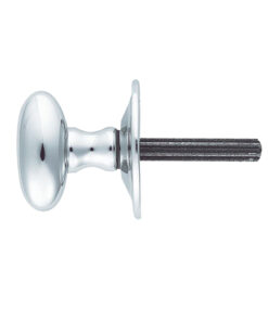 Oval Thumbturn To Operate Rack Bolt (Hardened Steel Spindle), Polished Chrome