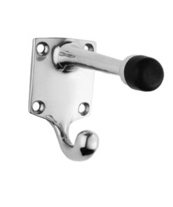 Hat And Coat Hook With Rubber Buffer, Polished Chrome