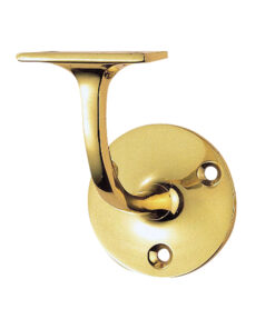Heavyweight Handrail Bracket, Polished Brass