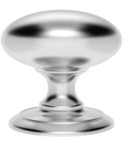 Large Centre Door Knob, Satin Chrome