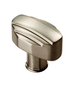 Fingertip Art Deco Style Cabinet Knob (30mm), Satin Nickel