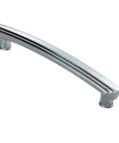 Fingertip Art Deco Style Cabinet Pull Handle (160mm C/C), Polished Chrome