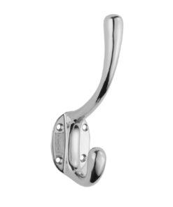 Heavyweight Hat And Coat Hook, Polished Chrome