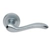 Manital Apollo Door Handles On Round Rose, Satin Chrome (sold in pairs)