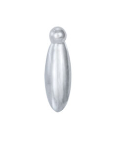 Pear Drop Architectural Quality Covered Escutcheon, Satin Chrome