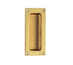 Fingertip Flush Pull Handles (102mm x 45mm), Polished Brass