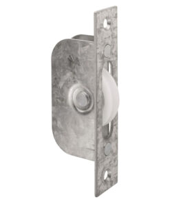 Galvanised Sash Window Axle Pulley, Galvanised Forend With Nylon Wheel