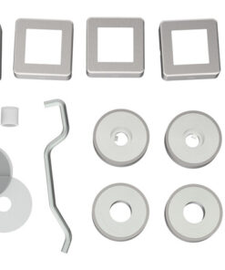 Eurospec Back To Back Fixing Kits, For 19mm Dia Square Bar, Satin Finish