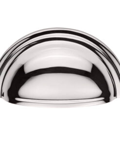 Fingertip Victorian Cup Pull Handles (76mm C/C), Polished Nickel
