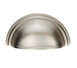 Fingertip Victorian Cup Pull Handles (76mm C/C), Satin Nickel