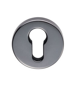 Cebi Round Euro Profile Escutcheon, Black Nickel