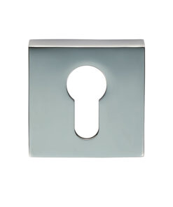 Cebi Square Euro Profile Escutcheon, Polished Chrome