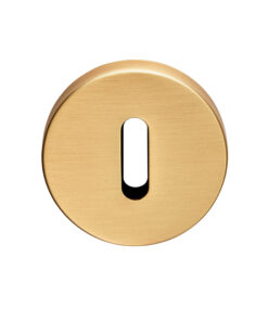 Cebi Round Standard Profile Escutcheons, Satin Brass