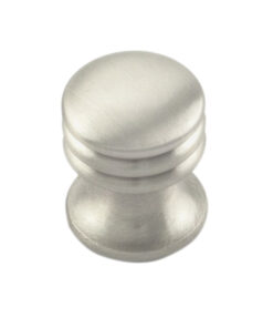 Fingertip Ringed Cupboard Knob, Satin Nickel
