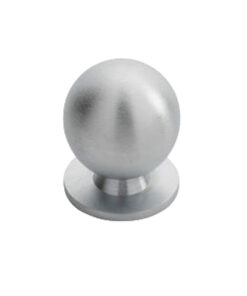 Fingertip Ball Cupboard Knob, Satin Chrome