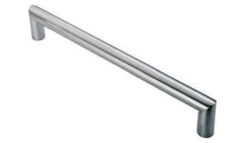 Eurospec Mitred Cabinet Pull Handle (96mm c/c OR 128mm c/c), Satin Stainless Steel