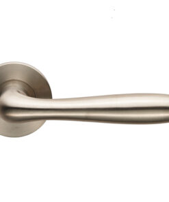Eurospec Peninsula Door Handles On Slim Fit 6mm Rose - Grade 304 Satin Stainless Steel