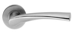 Eurospec Ergo Stainless Steel Door Handles - Satin Stainless Steel  (sold in pairs)