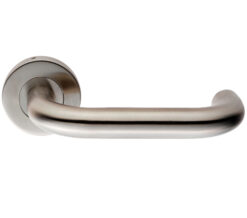 Eurospec Return To Door Stainless Steel Door Handles - Polished OR Satin Stainless Steel  (sold in pairs)