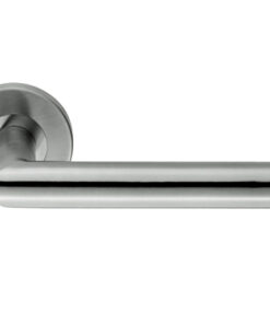 Eurospec Julian Mitred Stainless Steel Door Handles - Polished OR Satin Stainless Steel  (sold in pairs)