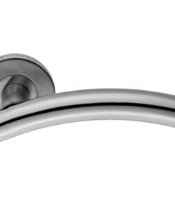 Eurospec Arched Stainless Steel Door Handles - Polished OR Satin Stainless Steel  (sold in pairs)