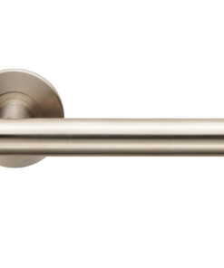 Eurospec Philadelphia T-Bar Door Handles On Slim Fit 6mm Rose - Grade 304 Satin Stainless Steel