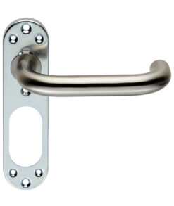 Eurospec Stainless Steel Safety Lever on Inner Backplate, Satin Or Polished Stainless Steel  (sold in pairs)