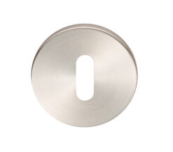 Eurospec Standard Profile Stainless Steel Escutcheons (6mm Rose), Satin Stainless Steel