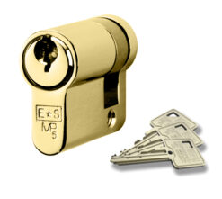 Eurospec MP5 Euro Profile British Standard 5 Pin Single Cylinders - Polished Brass