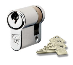 Eurospec MP5 Euro Profile British Standard 5 Pin Single Cylinders, (Various Sizes) Polished Chrome