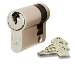 Eurospec MP5 Euro Profile British Standard 5 Pin Single Cylinders, (Various Sizes) Satin Chrome