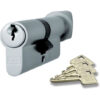 Eurospec MP5 Euro Profile British Standard 5 Pin Cylinder & Turn, (Various Sizes) Satin Chrome