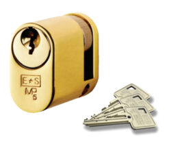 Eurospec MP5 Oval Profile British Standard 5 Pin Single Cylinders, (Various Sizes) Polished Brass