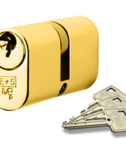 Eurospec MP5 Oval Profile British Standard 5 Pin Double Cylinders, (Various Sizes) Polished Brass