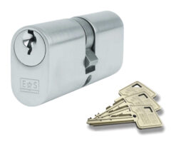 Eurospec MP5 Oval Profile British Standard 5 Pin Double Cylinders, (Various Sizes) Satin Chrome