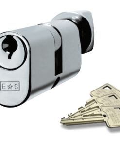 Eurospec MP5 Oval Profile British Standard 5 Pin Double Cylinder and Turn, (Various Sizes) Polished Chrome