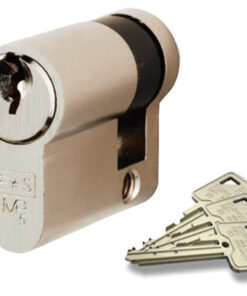 Eurospec Euro Profile 5 Pin Single/Half Cylinders (Various Sizes), Nickel Plate (Silver Finish) Or Satin Brass