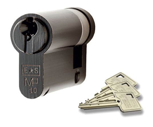 Eurospec MP10 Euro Profile British Standard 10 Pin Single Cylinders, (46mm) Black
