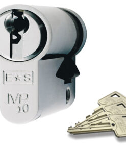Eurospec MP10 Euro Profile British Standard 10 Pin Single Cylinders, (Various Sizes) Satin Chrome