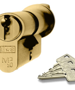 Eurospec MP10 Euro Profile British Standard 10 Pin Cylinders And Turn, (Various Sizes) Polished Brass