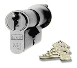 Eurospec MP10 Euro Profile British Standard 10 Pin Cylinders And Turn, (Various Sizes) Polished Chrome