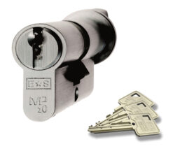 Eurospec MP10 Euro Profile British Standard 10 Pin Cylinders And Turn, (Various Sizes) Satin Chrome