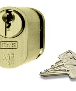 Eurospec MP10 Oval Profile British Standard 10 Pin Single Cylinders, (Various Sizes) Polished Brass