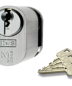 Eurospec MP10 Oval Profile British Standard 10 Pin Single Cylinders, (Various Sizes) Satin Chrome