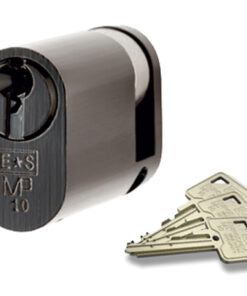 Eurospec MP10 Oval Profile British Standard 10 Pin Single Cylinders, (46mm) Black