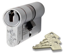 Eurospec MPx6 Euro Profile British Standard 6 Pin Double Cylinders (Various Sizes), Satin Chrome